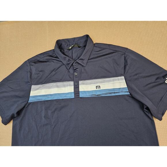 Travis Mathew Pullover Golf Polo Shirt Blue for Men, XXL Polyester - Picture 3 of 10